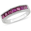 10k White Gold Red Ruby Ring