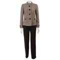 Tahari ASL Women's Orange/ Brown Suit