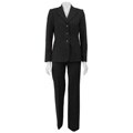 Tahari ASL Women's Grey 3-button Pant Suit