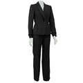 Tahari ASL Women's Tab-sleeve Grey Pant Suit