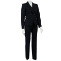 Tahari ASL Women's Double Breasted Bi-stretch Pant Suit
