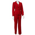 Tahari ASL Women's 'Bellagio' Red Oasis Pant Suit