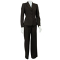 Tahari ASL Women's Olive/ Black 3-button Pant Suit