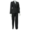 Tahari ASL Women's Grey/ White Pinstripe Pant Suit