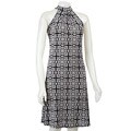Nicewear Women's Black and White High-neck Dress