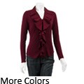 August Silk Women's Long-sleeve Johnny Collar Shirt