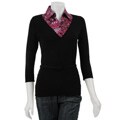 August Silk Women's Purple Shirt/Sweater Combo