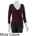 Venetian Women's Elbow Long-sleeve Ruffle Shirt