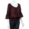 Violet & Claire Women's 3/4-length Flouce-sleeve Blouse