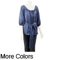 BCBGeneration Women's Embroidered Puff-sleeve Top