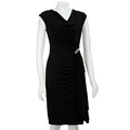 Scarlett Nite Women's Matte Jersey Mock Wrap Dress