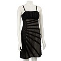 FINAL SALE Max & Cleo Women's Black Mesh Sunburst Dress