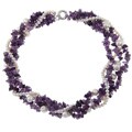 Maddy Emerson Couture Pearl and Amethyst Necklace