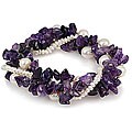 Maddy Emerson Couture Pearl and Amethyst Bracelet (7-7.5 mm)