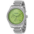 Fossil Women's Green Chronograph Watch 