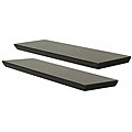 Floating 24-inch Black Shelves (Set of 2)