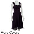 Connected Apparel Women's Scoop-neck Chiffon Dress