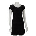 Connected Apparel Women's Tiered Short-sleeve Dress