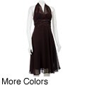 Connected Apparel Women's Illusion Halter Dress