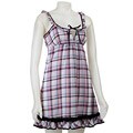 FINAL SALE Kensie Girl Junior's Purple Plaid Babydoll Dress