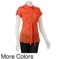 Kensie Girl Junior's Button-down Voile Blouse