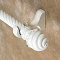 Cassidy West 4-foot Whitewash Twisted Curtain Rod Set