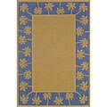 Laguna Beige and Blue Polypropylene Rug (2'3 x 7'6)