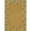 Indoor/ Outdoor Beige Rug (7'3 Round)