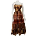 Magic Women's Printed Smocked Top Maxi Dress