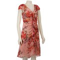 FINAL SALE Vera Wang Lavender Women's Pink Ruffled V-neck Dress