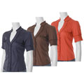 Adriana Junior's Half-sleeve Pintuck Ruffled Blouse