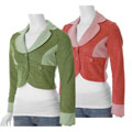 Adriana Junior's Two-tone Corduroy Cropped Jacket