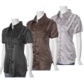 Be Lush Women's Plus Size Pintuck Yoke Ruffle Blouse