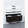Contemporary Double-sink Wall-mount Bathroom Vanity