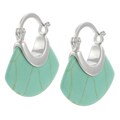 Sterling Silver Synthetic Multi-gemstone Earrings