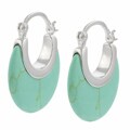 Sterling Silver Synthetic Gemstone Earrings