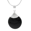Sterling Silver Synthetic Gemstone Necklace