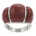 Sterling Silver Synthetic Red Jasper Cocktail Ring