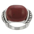 Sterling Silver Sythetic Red Jasper Cocktail Ring
