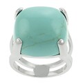Sterling Silver Synthetic Turquoise Cocktail Ring