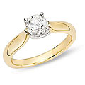 14k Gold 1ct TDW Diamond Lucida Solitaire Ring (H-I, I1)