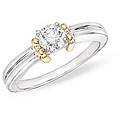 14k Two-tone Gold 1ct TDW Solitaire Engagement Ring (H-I, I1)