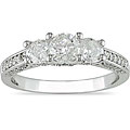 14k White Gold 1ct TDW Diamond 3-stone Ring (I-J, I2)