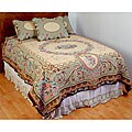 Elizabeth Sage King-size Tapestry Coverlet Set
