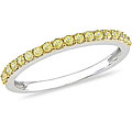 10k White Gold Yellow Sapphire Ring