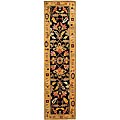 Arts and Craft Black/ Gold Rug (2'6 x 10')