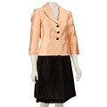 Sharagano Women's 2-piece Melon/ Black Skirt Suit 