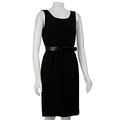 Calvin Klein Women's Black Pleated Sheath Dress