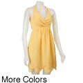 FINAL SALE Essentials by A.B.S. Women's Eyelet Trimmed Halter Dress