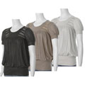 Everyday Junior's Shimmering High-waist Pleated Top